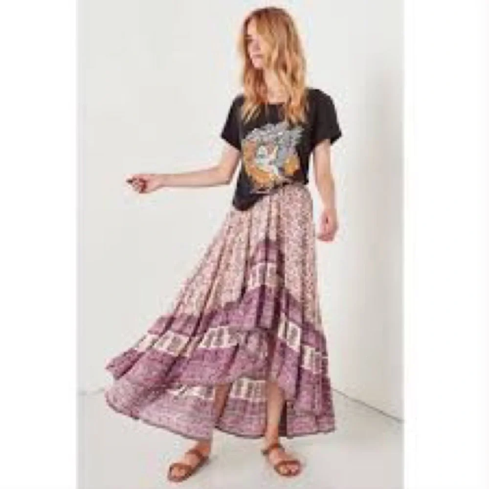 Spell Castaway High Low Multicolor Maxi Skirt - Picture 1 of 12